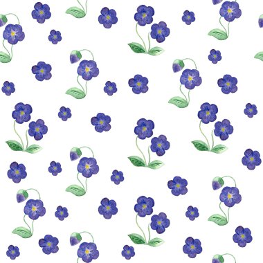 Suluboya çiçek seamless modeli