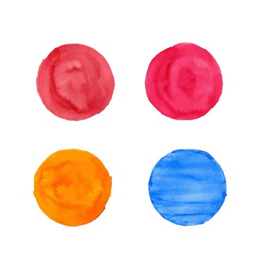 Suluboya daire darbeleri tasarımı için