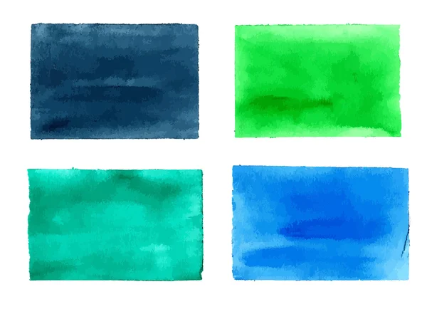 Coleção de retângulos de aquarela para design — Vetor de Stock