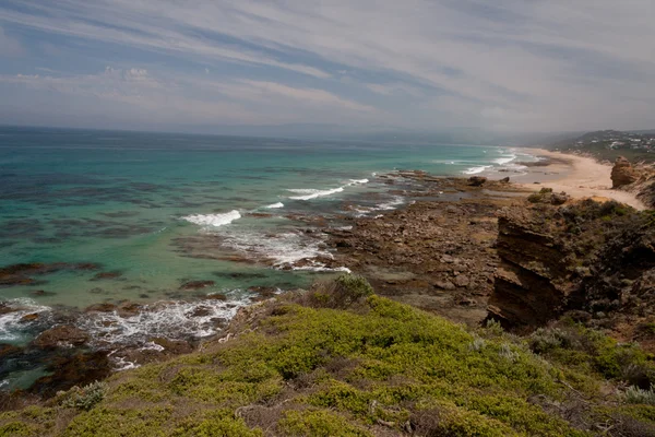 Praia formações rochosas, Austrália- Imagem stock — Fotografia de Stock