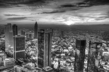 Skyline Frankfurt am Main - stok görüntü