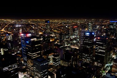 Melbourne silüeti gece