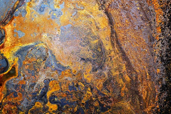 Rusty Fundo Folha Metal Textura Folha Metal Resistido Com Rústico — Fotografia de Stock