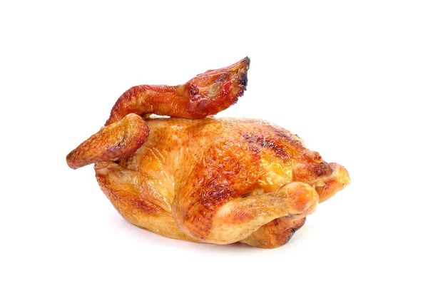 Kızarmış Tavuk Beyaz Arka Planda Izole Edilmiş Geleneksel Kanton Tavuğu — Stok fotoğraf