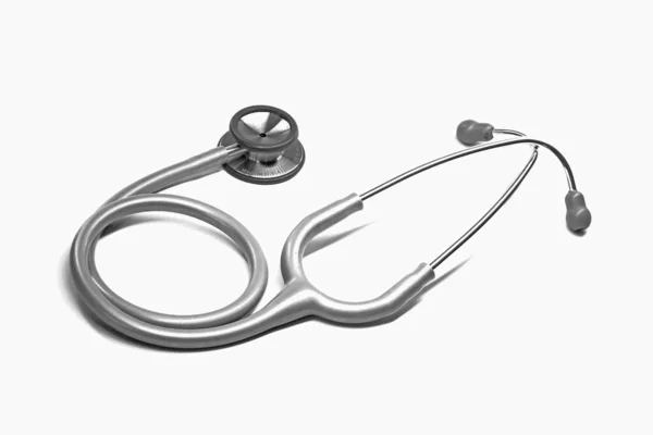 Stethoscope Isolate White Background Doctor Tools — Stock Photo, Image