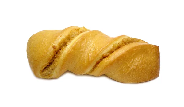 Mandel Twist Brot Isoliert Auf Weißem Hintergrund — Stockfoto