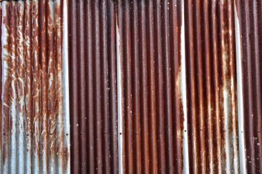 Paslı galvanize metal kaplama arkaplan ve doku