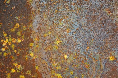 Metal tabaka, grunge arkaplan ve doku üzerindeki pas