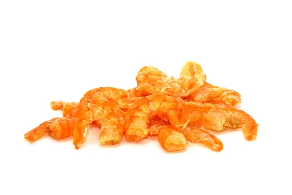 Dried Shrimp Isolated White Background Asian Food Ingredients — Stock Photo, Image