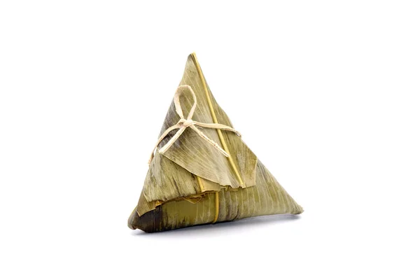 Bolinho Arroz Pegajoso Zongzi Bolinho Massa Forma Pirâmide Feito Envolvendo — Fotografia de Stock