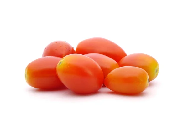 Tomates Cereja Tomate Uva Isolado Sobre Fundo Branco — Fotografia de Stock