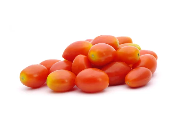Tomates Cereja Tomate Uva Isolado Sobre Fundo Branco — Fotografia de Stock