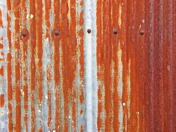Rust Galvanized Corrugated Sheet Rustic Background Weathered Background Metal Sheet — Stock Photo, Image