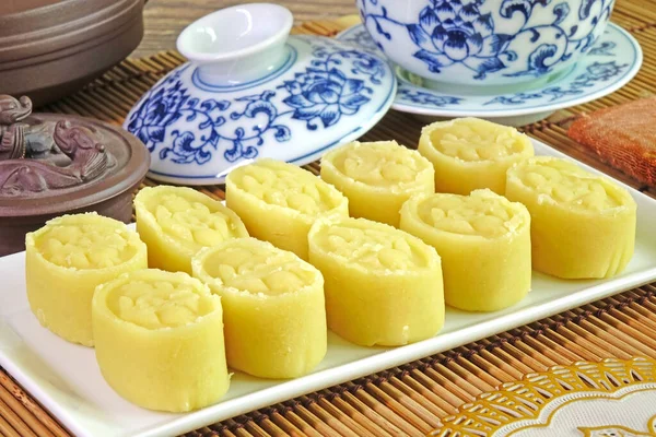 Mung Bean Cake Lvdougao Traditional Popular Chinese Dessert Summer Traditional — Stock Photo, Image