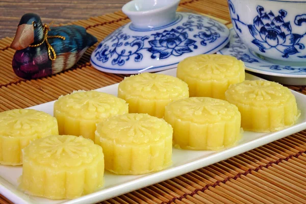 Mung Bean Cake Lvdougao Traditional Popular Chinese Dessert Summer Traditional — Stock Photo, Image