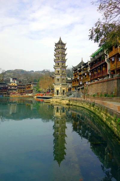 Fenghuang Città Antica Una Delle Più Famose Città Antiche Xiangxi — Foto Stock