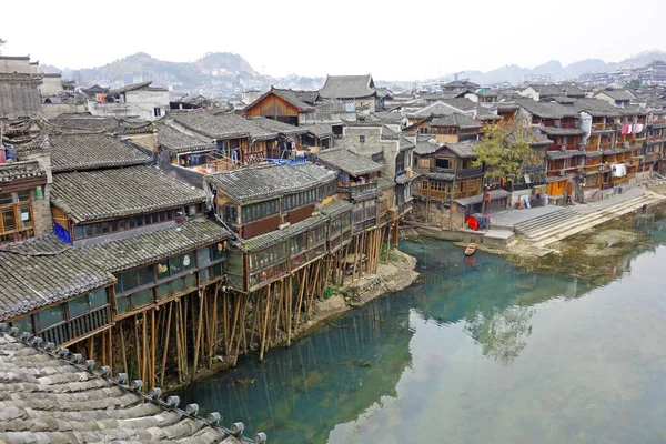Fenghuang Ancient Town Una Las Ciudades Antiguas Más Famosas Xiangxi —  Fotos de Stock