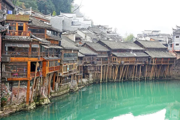 Fenghuang Ancient Town Una Las Ciudades Antiguas Más Famosas Xiangxi — Foto de Stock