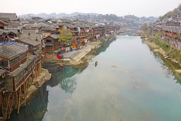 Fenghuang Ancient Town Una Las Ciudades Antiguas Más Famosas Xiangxi — Foto de Stock