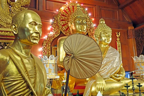 Golden Buddha Statute Northern Thailand Selective Focus — Stock Photo, Image