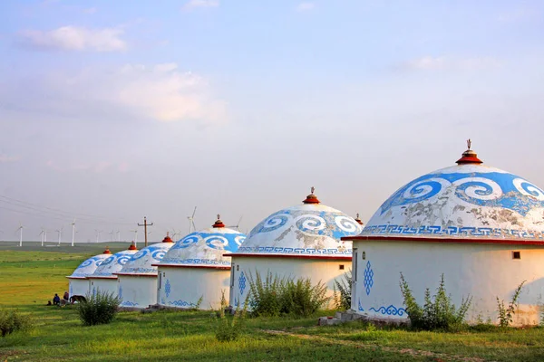 Mongolian Yurts Mongolian Houses Grassland Inner Mongolia China Selective Focus — Stock Photo, Image