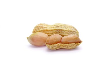 Fıstık beyaz arkaplanda izole edildi