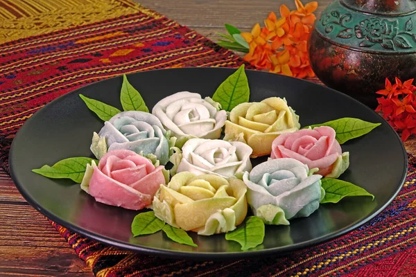 Permen Mawar Allure Masakan Kerajaan Thailand Yang Terkenal Terbuat Dari — Stok Foto