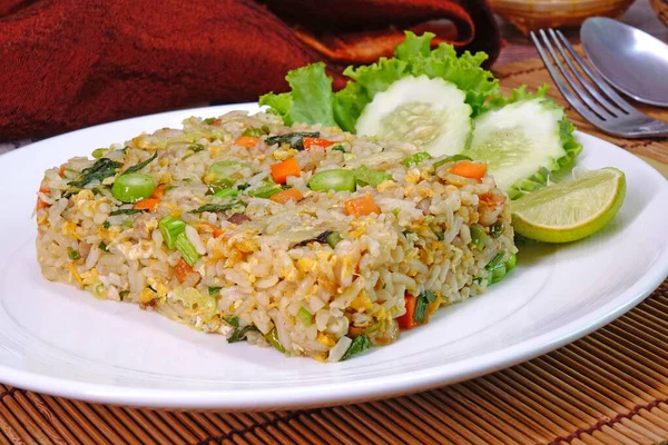 Yangzhou fried rice. Yangzhou fried rice is a popular Chinese-style wok fried rice dish in many Chinese restaurants throughout the world.