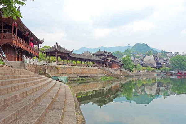 Hermoso Paisaje Antigua Aldea Ciudad Biancheng Provincia Hunan China Famosa —  Fotos de Stock