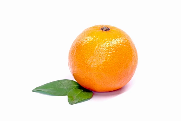 Mandarine Isoliert Auf Weißem Hintergrund Geißblatt Mandarine Oder Sai Num — Stockfoto