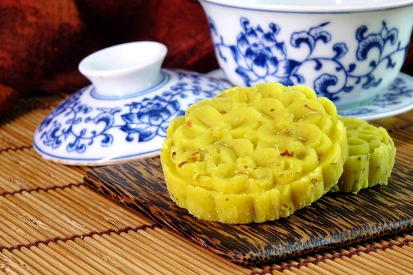 Osmanthus Cake Traditional Sweet Scented Chinese Pastry Mid Autumn Day — Stock Photo, Image