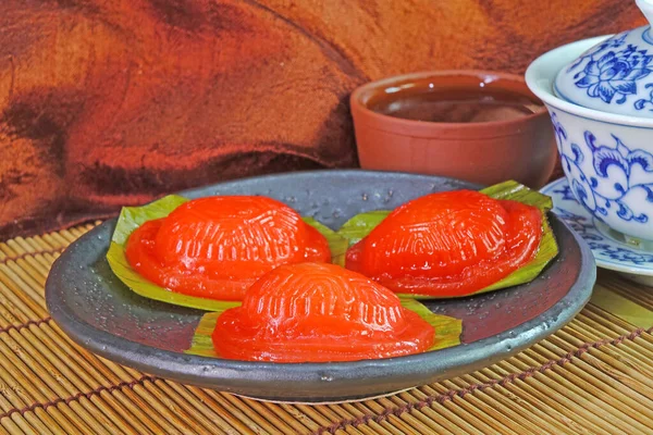 Red Tortoise Cake Ang Kueh Kue Famous Chinese Auspicious Pastry — Stock Photo, Image