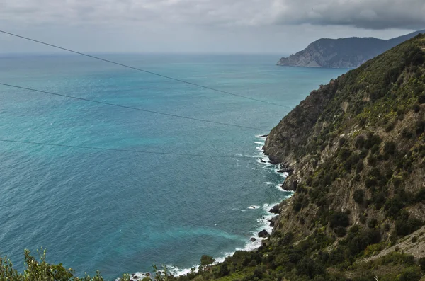 Costa rocciosa ligure — Foto Stock