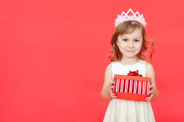 Pequena menina pré-escolar retrato de Natal — Fotografia de Stock