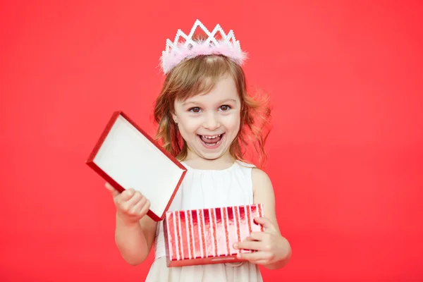 Malý preschooler dívka vánoční portrét — Stock fotografie