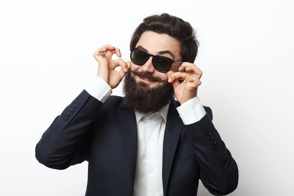 Young man with long beard — Stock Photo, Image