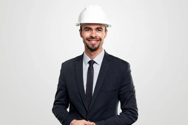 Smiling construction architect looking at camera — Stock Photo, Image
