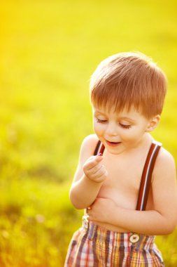 Sunny portrait of child