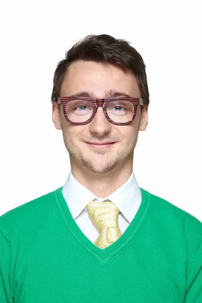 Nerd jonge man dragen brillen — Stockfoto
