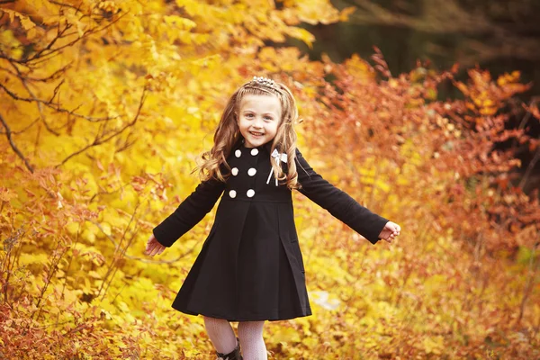 Jesień portret cute dziewczynka — Zdjęcie stockowe
