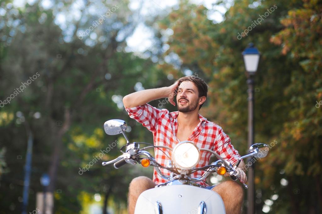 Hipster man with scooter in the city Stock Photo by ©kegfire 98160888 Hipster man with scooter in the city Stock Photo by ©kegfire 98160888