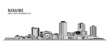 Şehir Binası Soyut Basit şekil ve modern tarz sanat vektörü tasarımı - Nanaimo