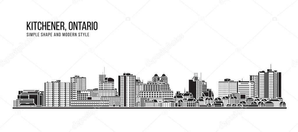 Cityscape Building Abstract Simple shape and modern style art Vector design - Kitchener, Ontario