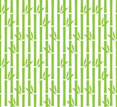 Yeşil bambu deseni kusursuz vektör arkaplan tasarımı