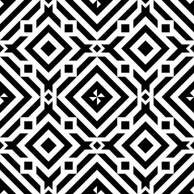 Siyah çizgi geometrik elmas soyut dikişsiz model vektör arkaplanı