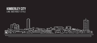 Cityscape Building Line art Vector Illustration design - Kimberley city