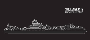 Cityscape Building Line art Vector Illustration design - Smolensk city
