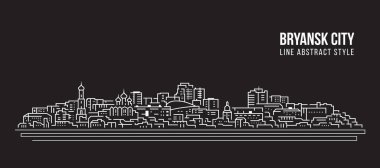 Cityscape Building Line art Vector Illustration design - Bryansk city