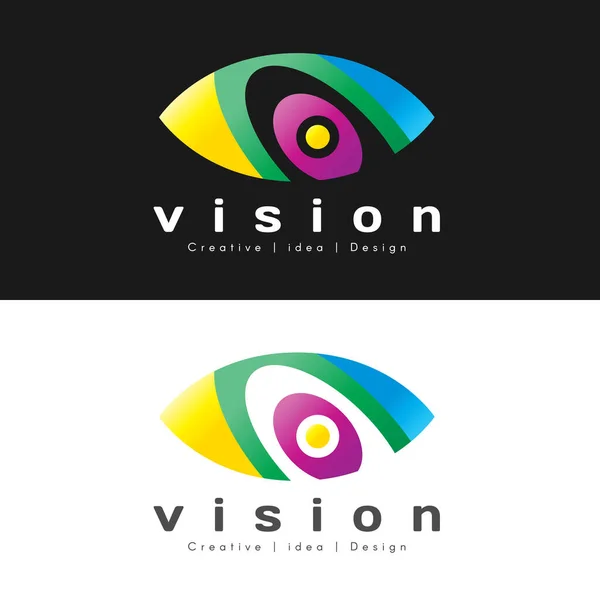 Abstract Colorful Modern Eye Logo Sign Vector Design — ストックベクタ