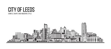 Cityscape Building Abstract Simple shape and modern style art Vector design - City of Leeds